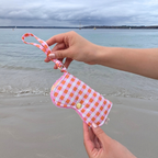 Protège-lunettes en tissu - Vichy imprimé & éponge rayée Atelier Maellem
