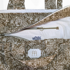 Sac cabas fermeture zippée - Matelassé floral vert Atelier Maellem