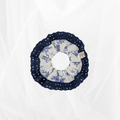 Chouchou - Imprimé poétique bleu & broderie anglaise marine Atelier Maellem