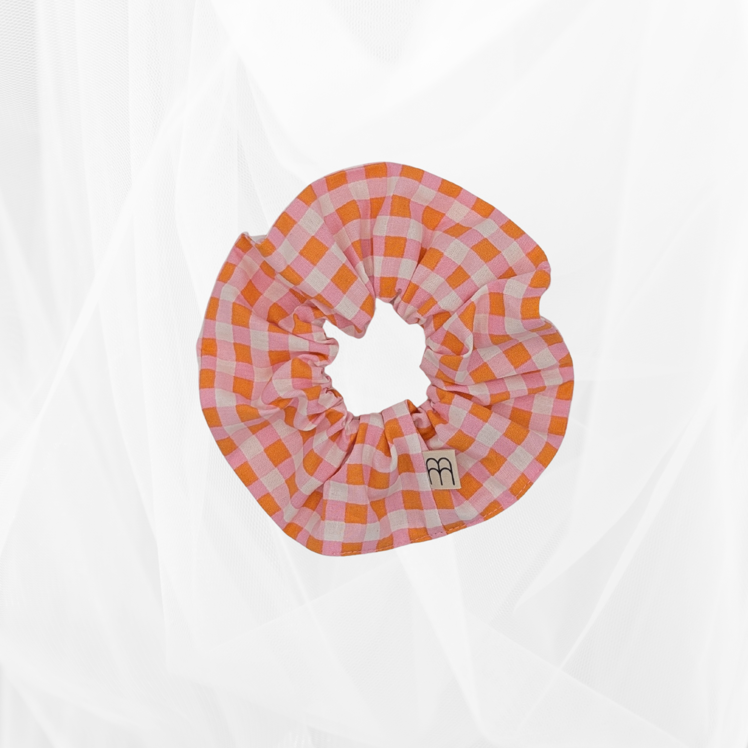 Chouchou - Imprimé vichy rose, orange & blanc Atelier Maellem