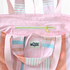 Sac cabas - Rayure multicolore "Rose-orange" Atelier Maellem