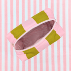 Trousse - Rayure "Vert-rose" 2 Atelier Maellem