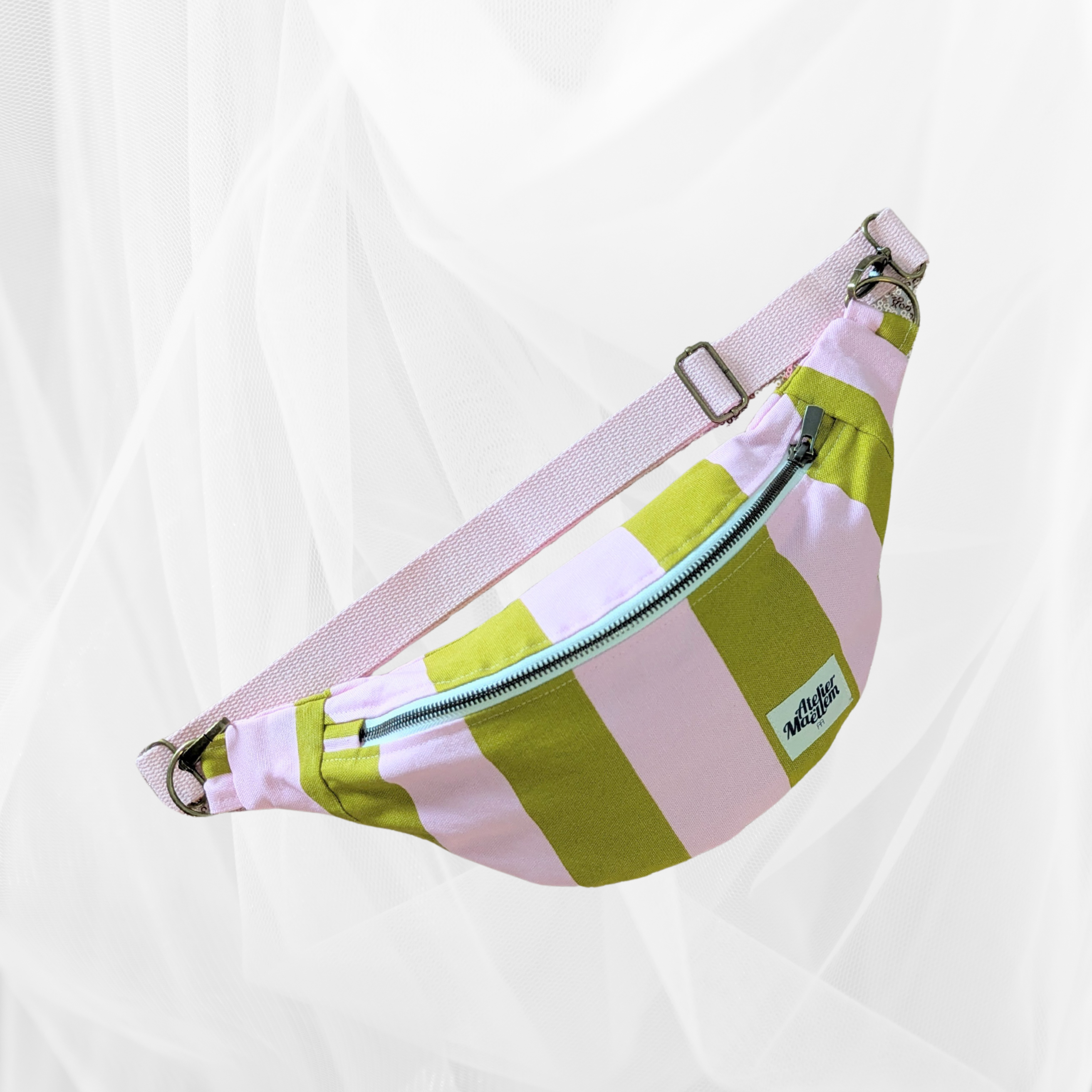 Banane - Rayure "Vert-rose" Atelier Maellem
