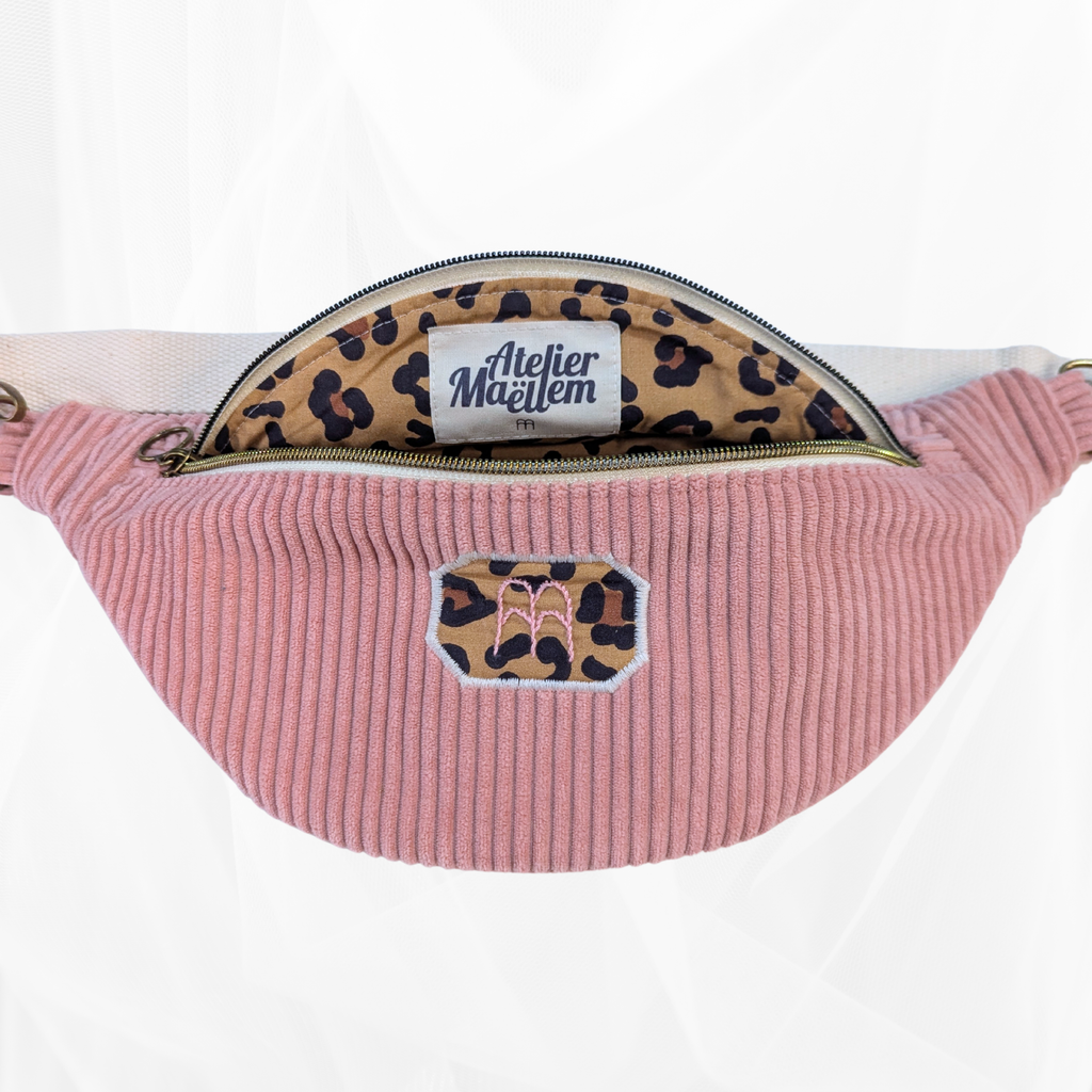 Banane Velours côtelé rose Atelier Maellem