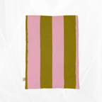 Housse de Livre - Grand Format - Rayure "Vert-rose" Atelier Maellem