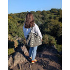 Sac cabas fermeture zippée - Bouclette kaki Atelier Maellem