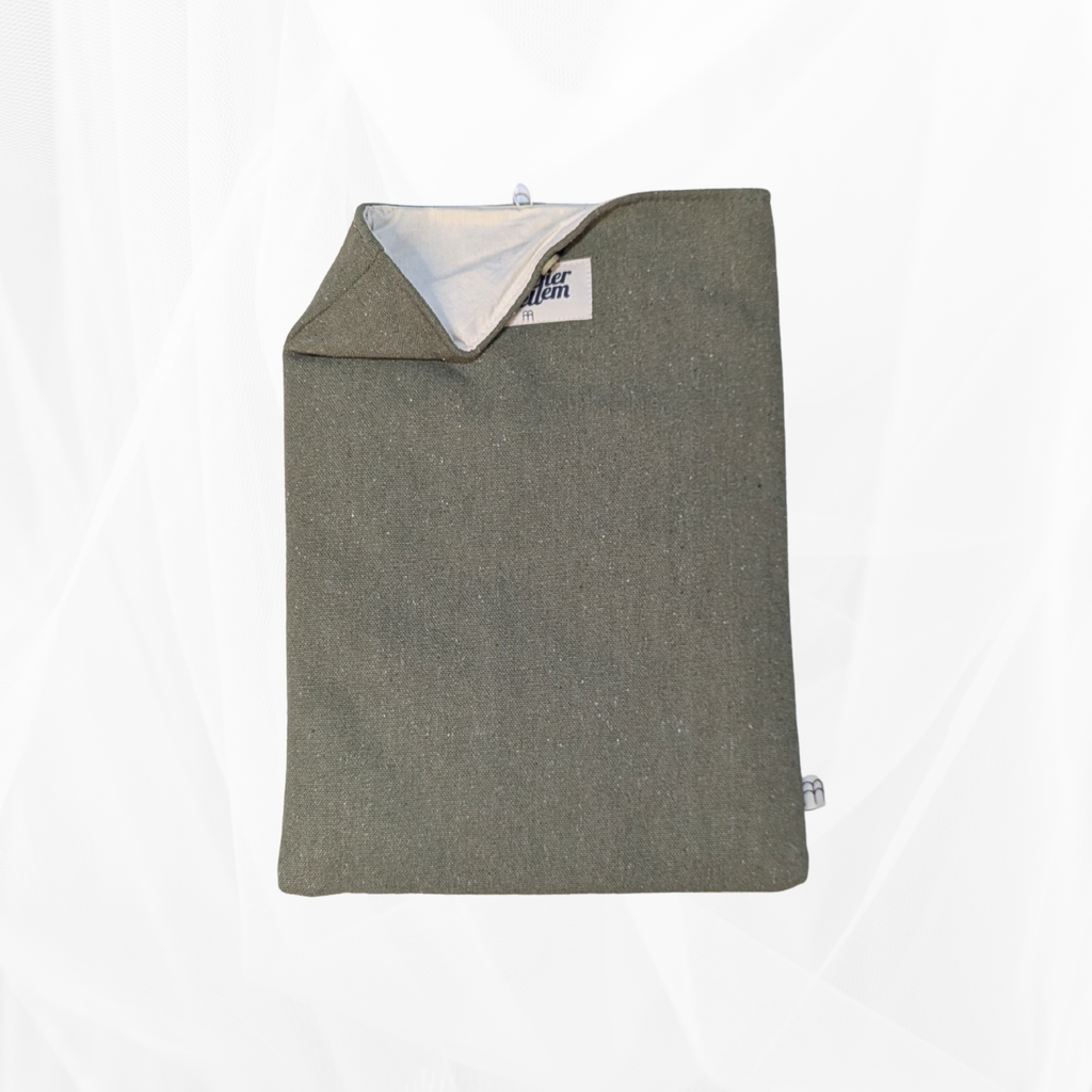 Housse de Livre - Grand Format - Toile Vert kaki Atelier Maellem