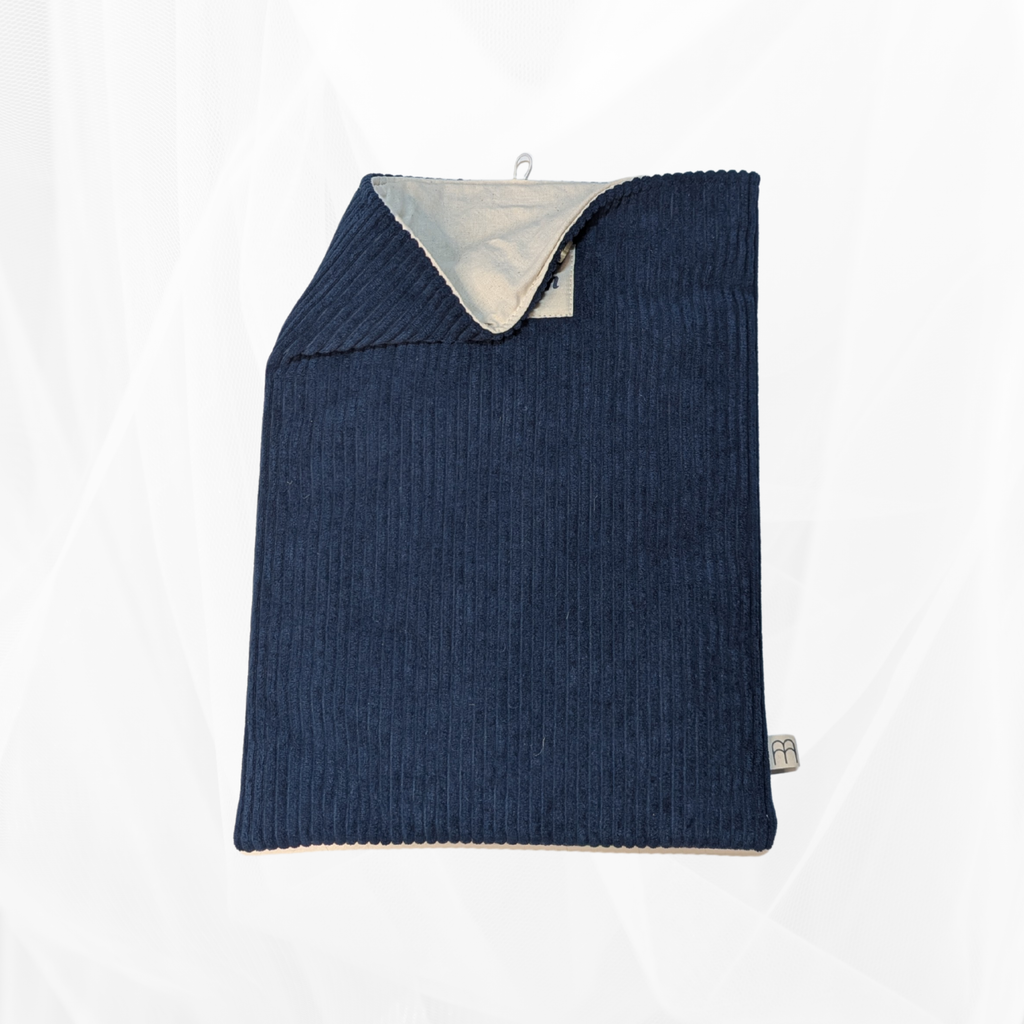 Housse de Livre - Grand Format - Velours côtelé bleu nuit Atelier Maellem