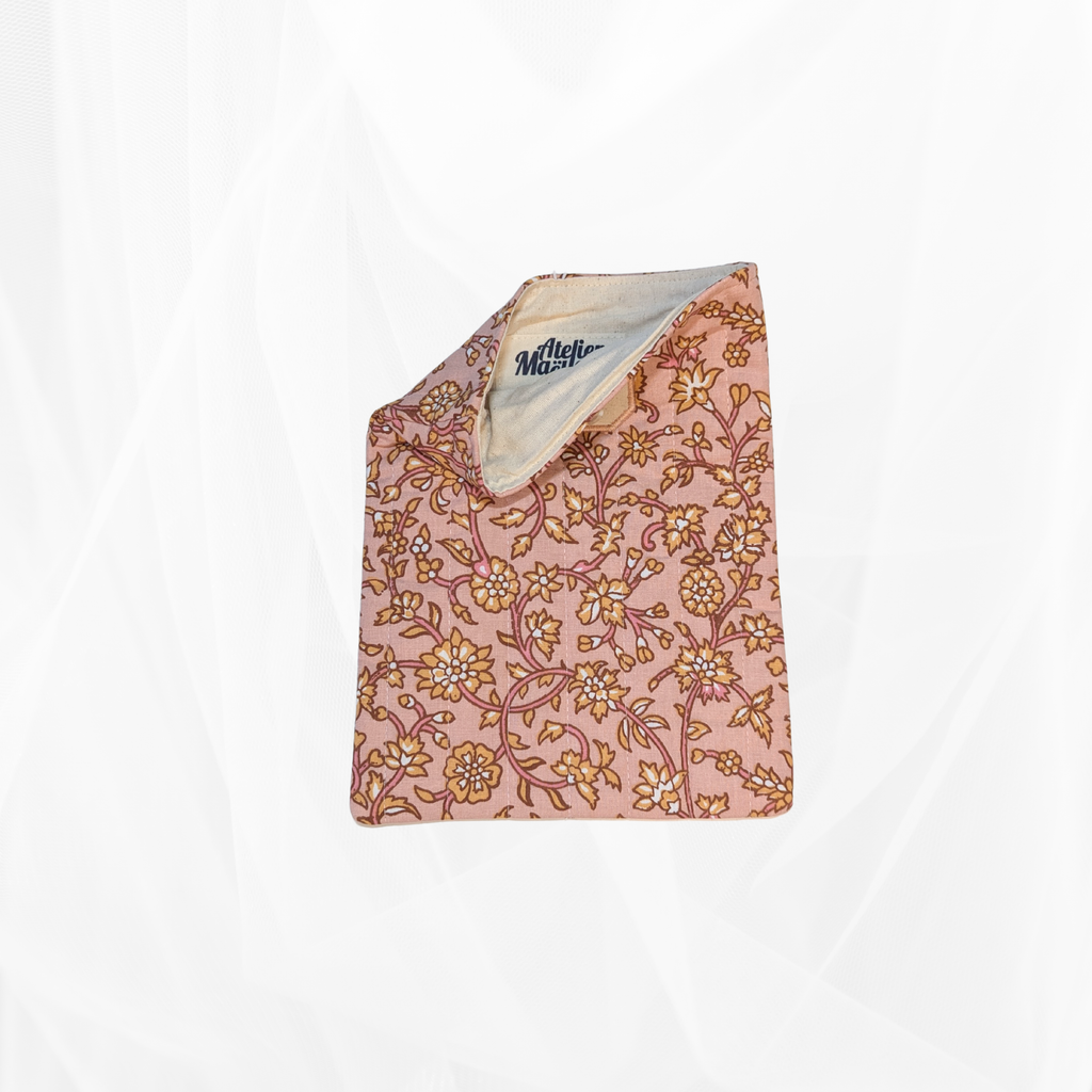 Housse de livre - Petit format - Indienne rose Atelier Maellem