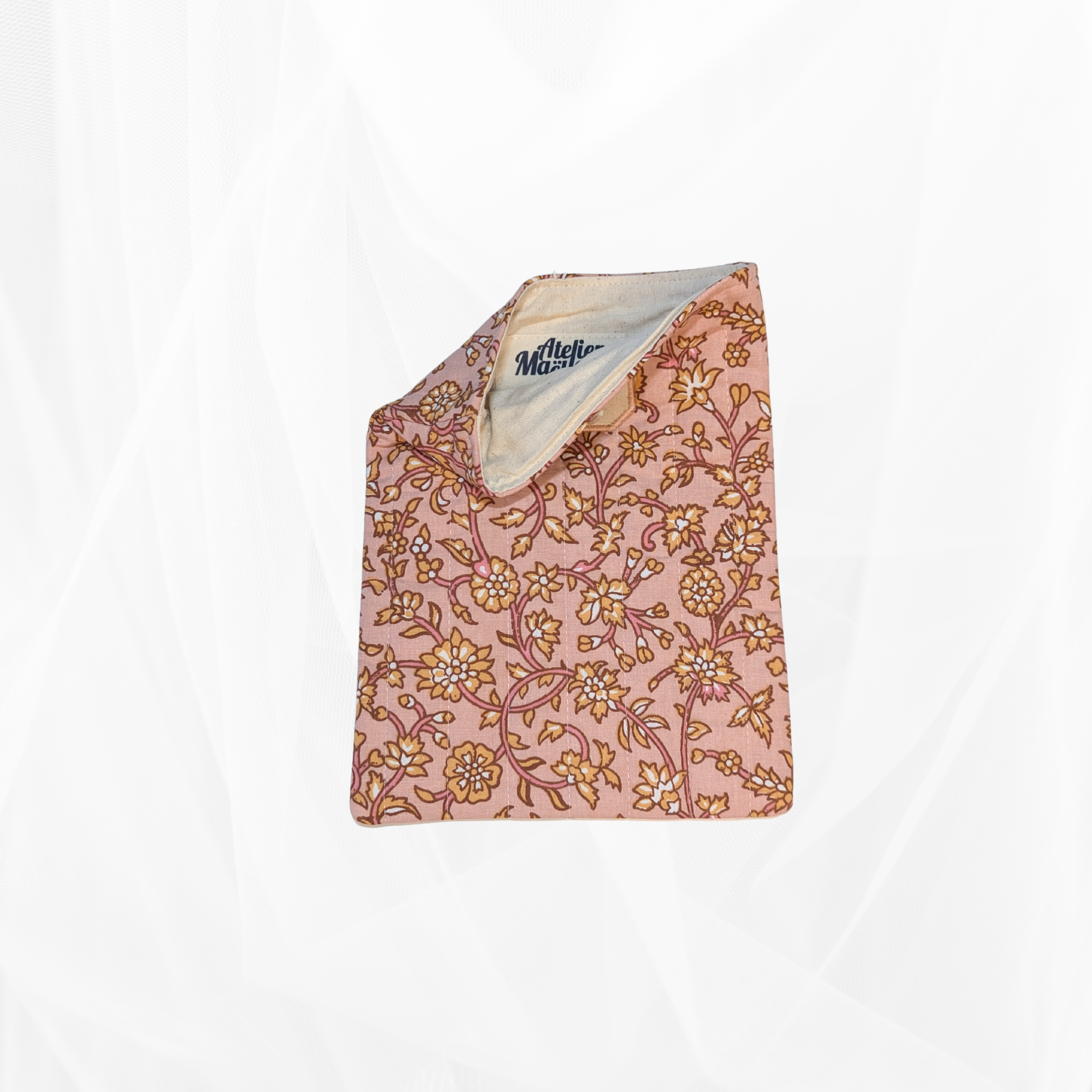 Housse de livre - Petit format - Indienne rose Atelier Maellem