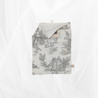 Housse de livre - Petit format - Imprimé toile de Jouy gris Atelier Maellem