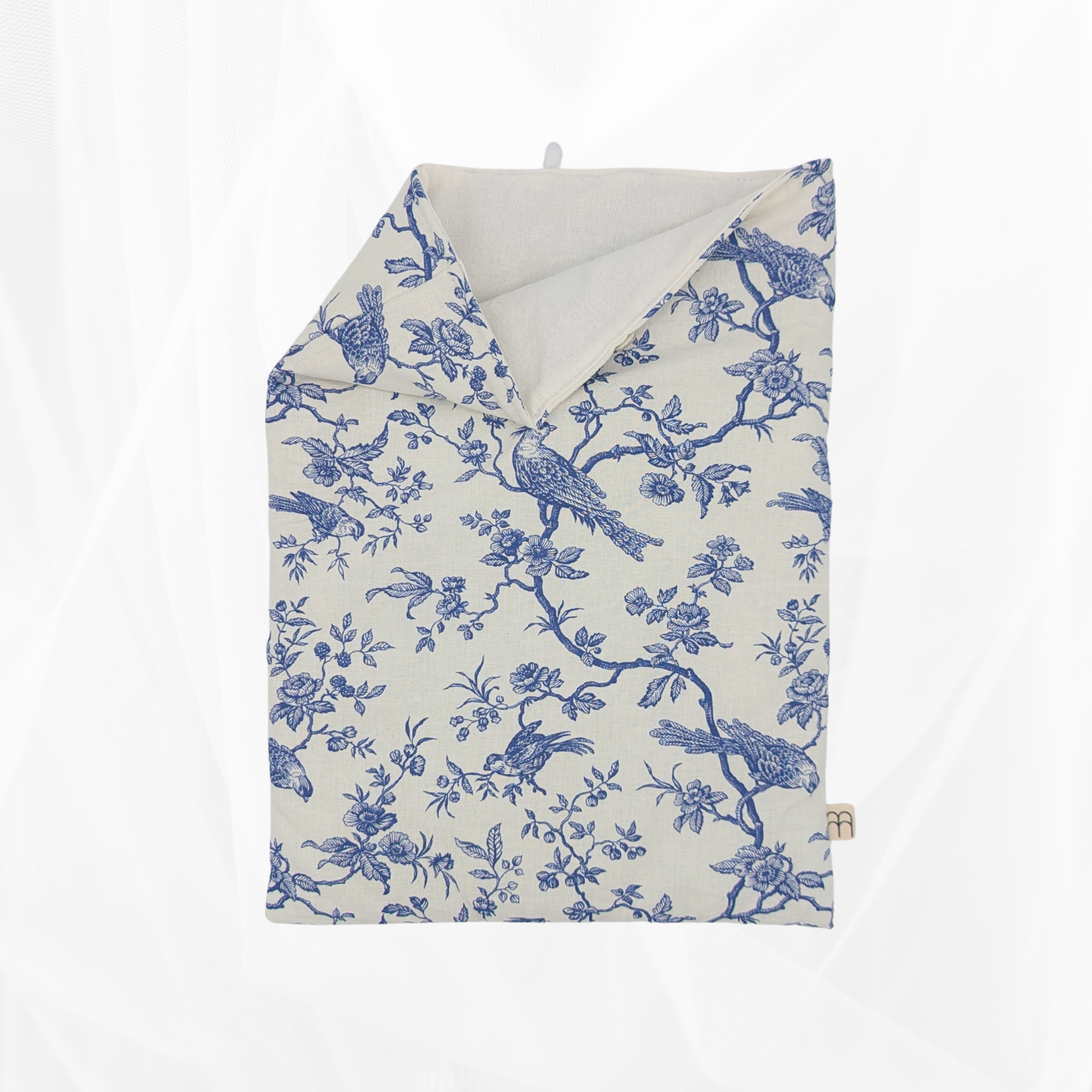 Housse de Livre - Grand Format - Imprimé poétique bleu Atelier Maellem