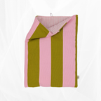 Housse de Livre - Grand Format - Rayure "Vert-rose" Atelier Maellem