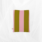 Housse de livre - Petit format - Rayure "Vert-rose" Atelier Maellem