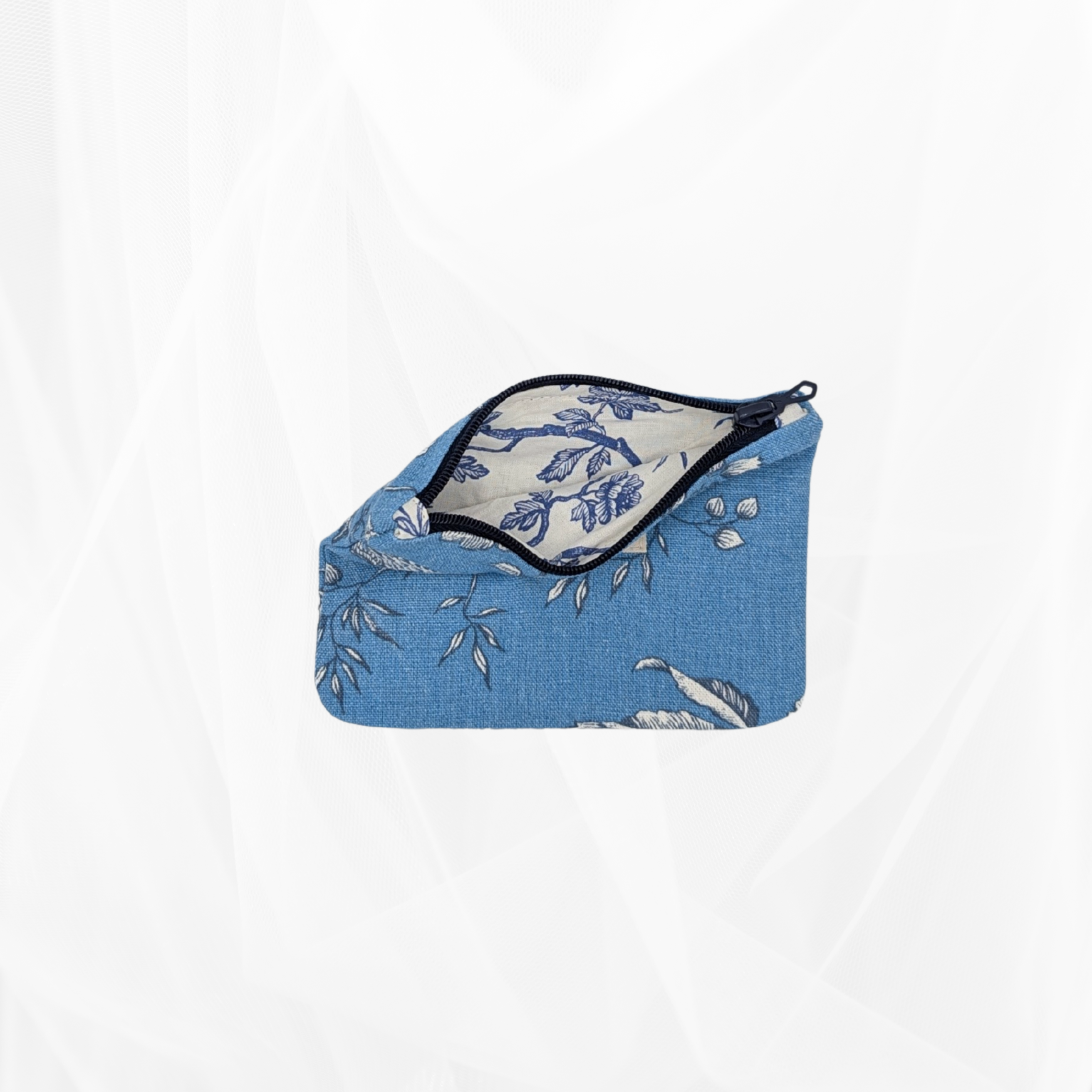Porte-monnaie - Poétique Bleu -- Atelier Maellem