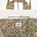 Sac cabas fermeture zippée - Floral vert Atelier Maellem