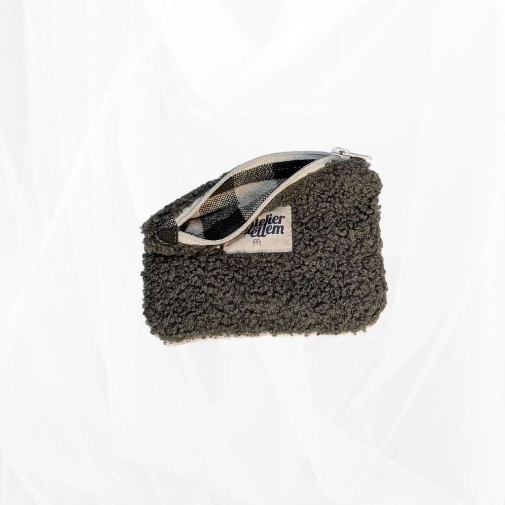 Porte-monnaie -  Bouclette kaki Atelier Maellem