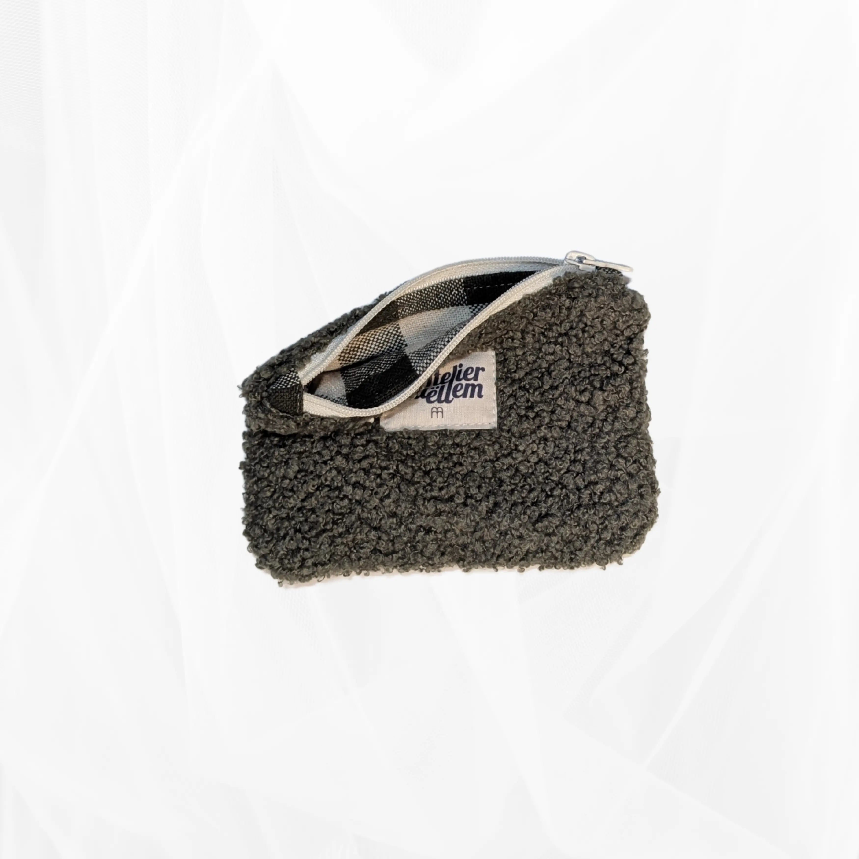 Porte-monnaie -  Bouclette kaki Atelier Maellem