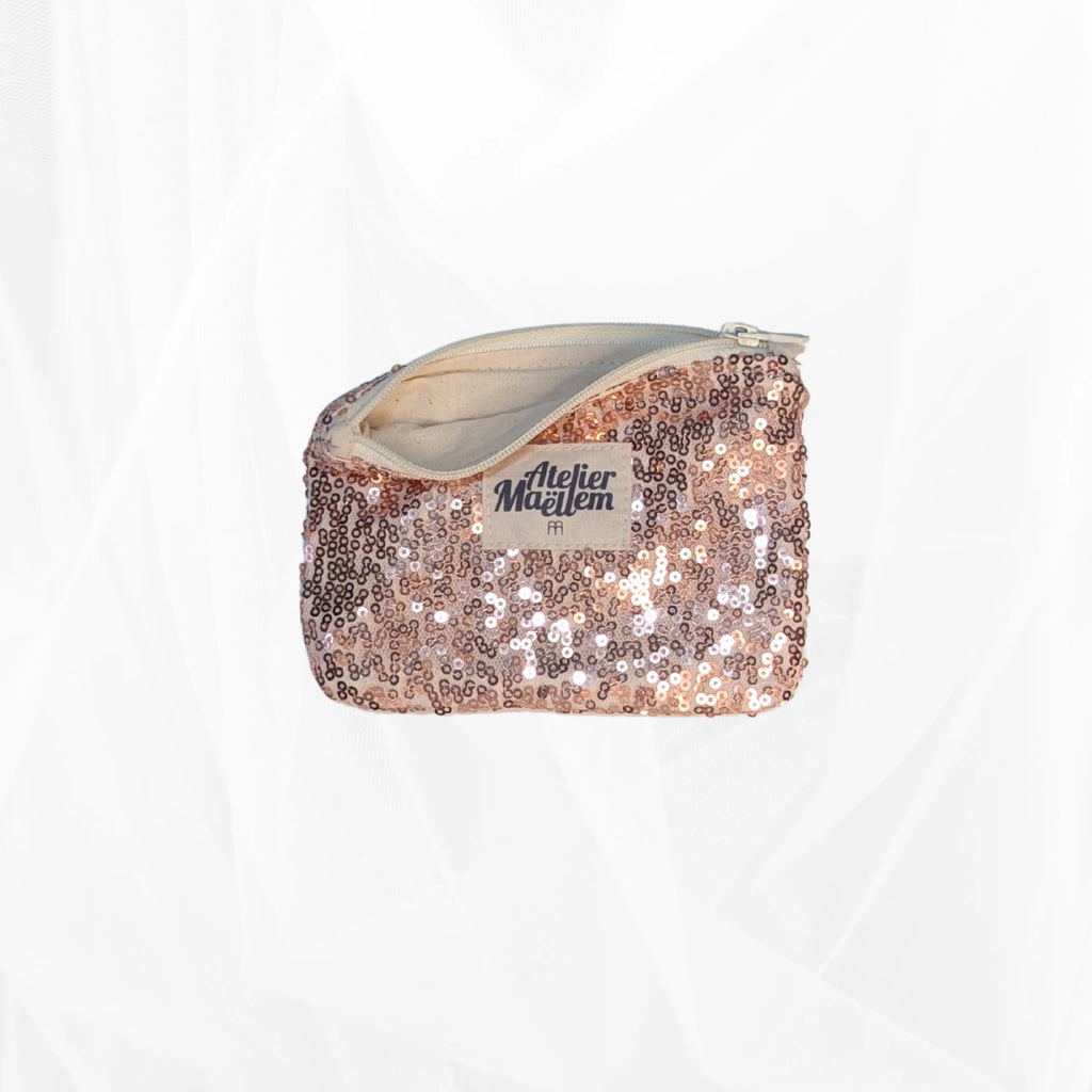 Porte-monnaie - Sequin rose Atelier Maellem