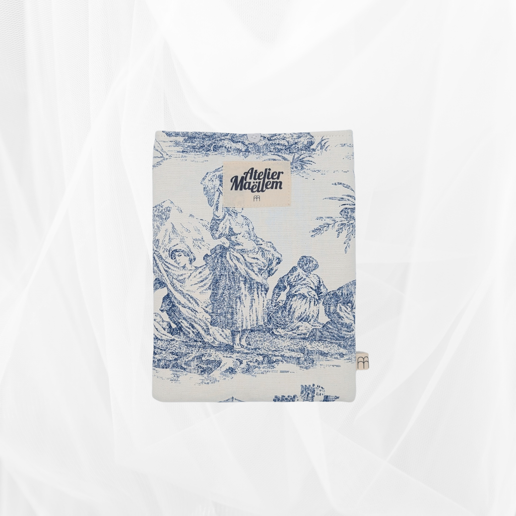 Housse de livre - Petit format - Toile de Jouy Atelier Maellem