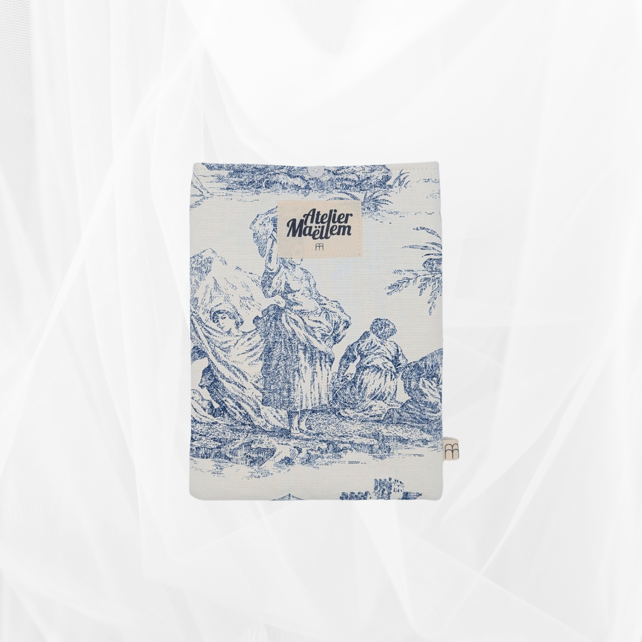 Housse de livre - Petit format - Toile de Jouy Atelier Maellem
