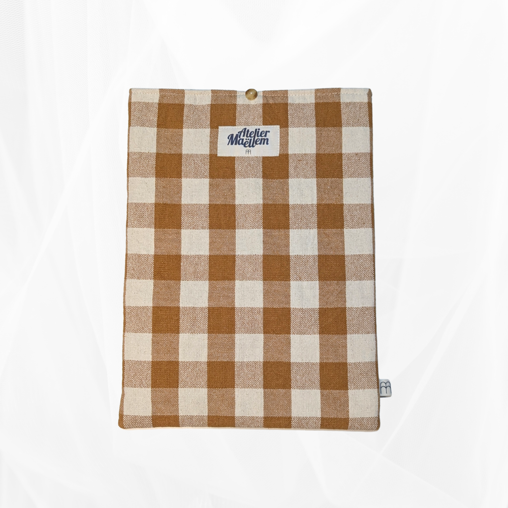 Housse de Livre - Grand Format - Carreau jaune Atelier Maellem