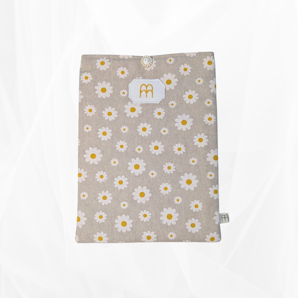 Housse de Livre - Grand Format - Marguerites Atelier Maellem