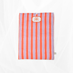 Housse de Livre - Grand Format - Rayures orange-lilas Atelier Maellem