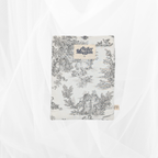 Housse de livre - Petit format - Imprimé toile de Jouy gris Atelier Maellem