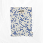 Housse de Livre - Grand Format - Imprimé poétique bleu Atelier Maellem