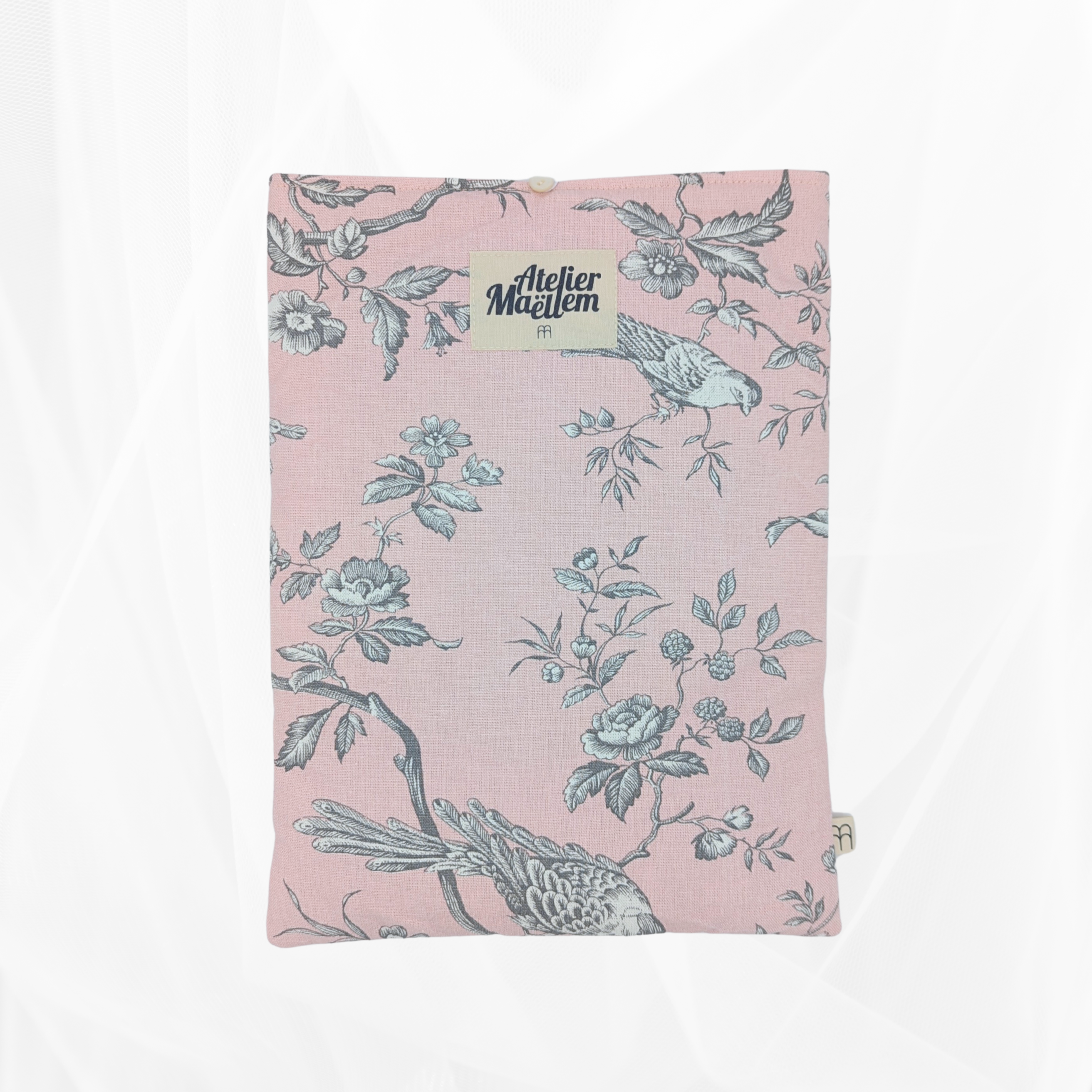 Housse de Livre - Grand Format - Poétique Rose Atelier Maellem