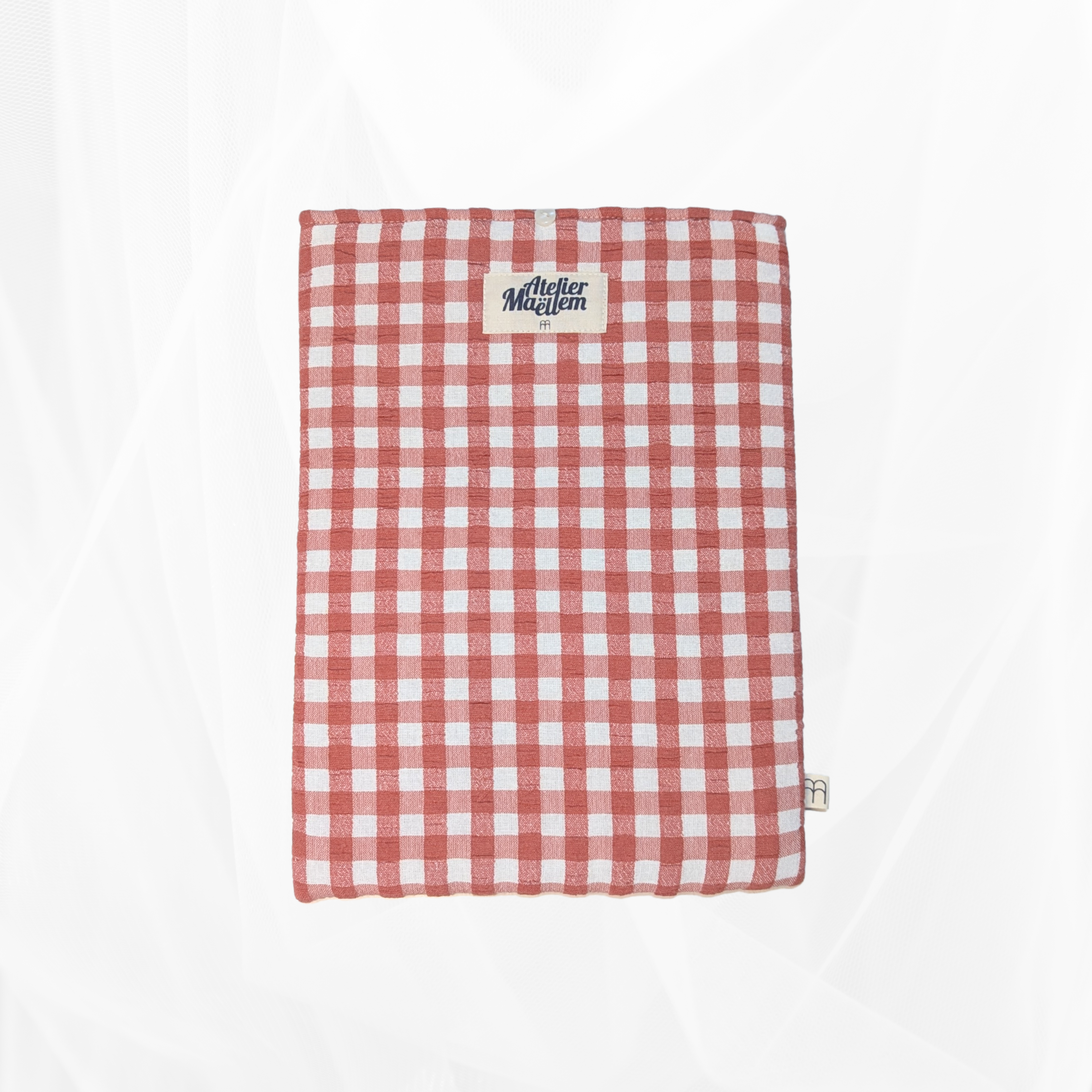 Housse de Livre - Grand Format - Vichy Marsala Atelier Maellem