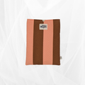 Housse de livre - Petit format - Rayure "Corail-marron" Atelier Maellem