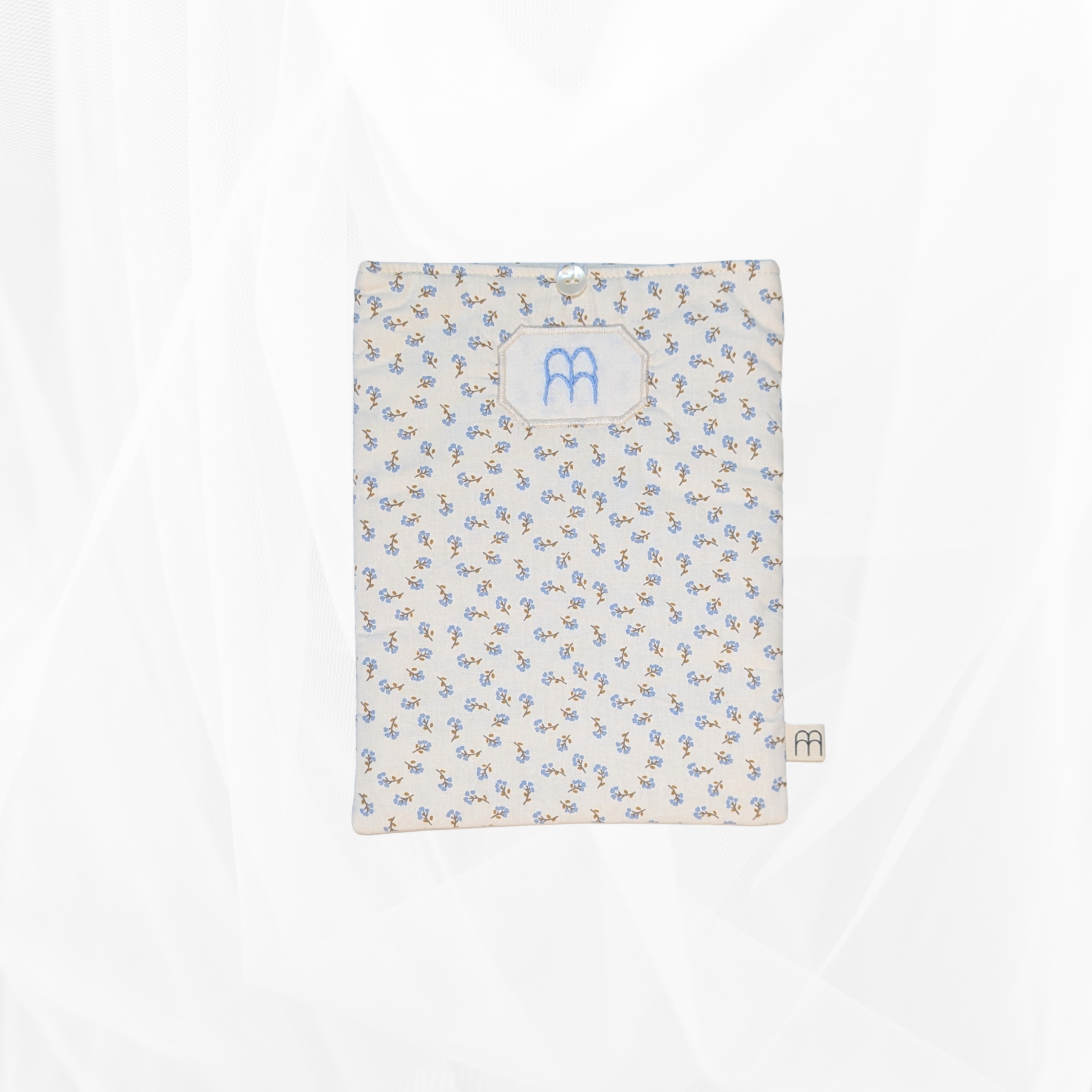 Housse de livre - Petit format - Fleurettes bleues Atelier Maellem