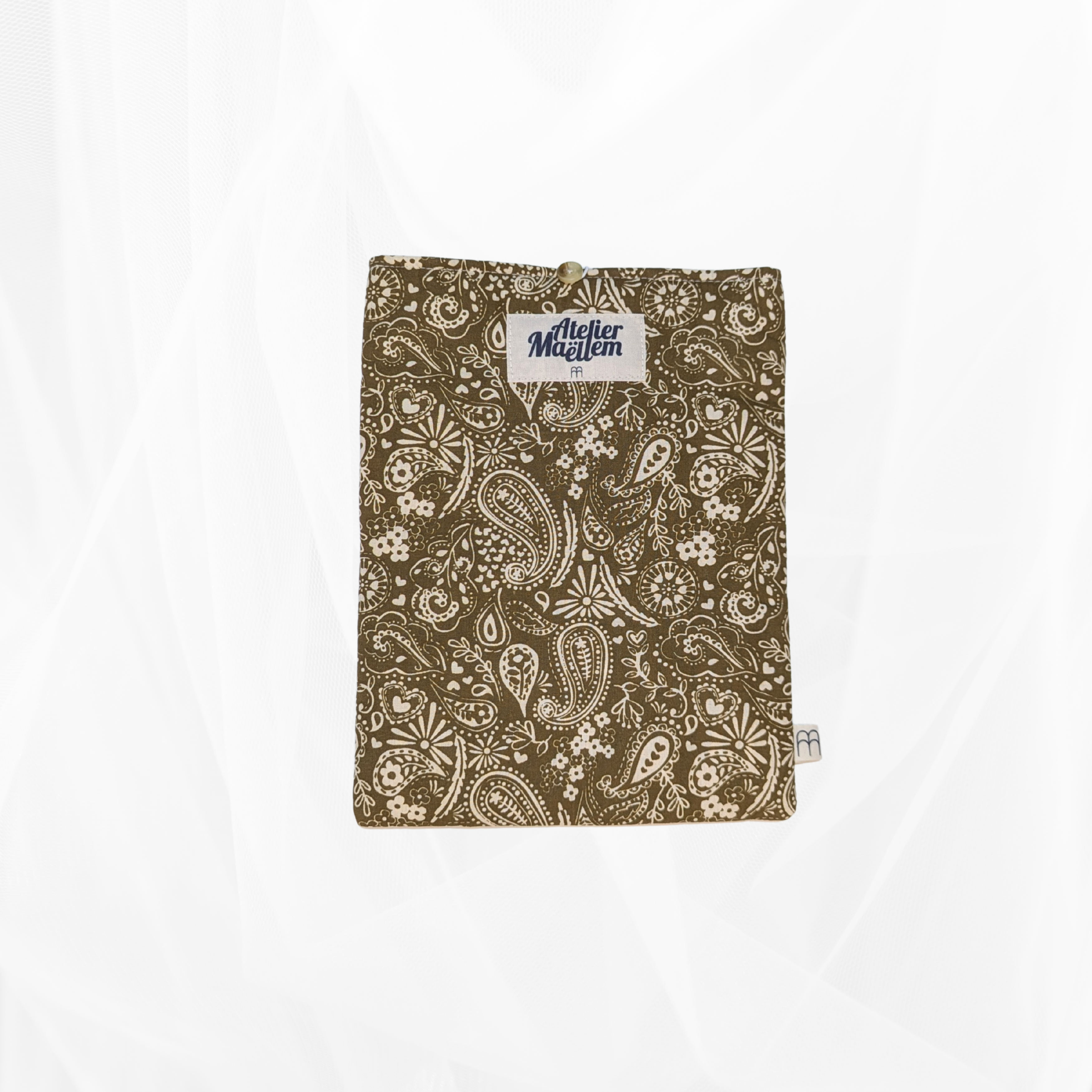 Housse de livre - Petit format - Floral Vert Atelier Maellem