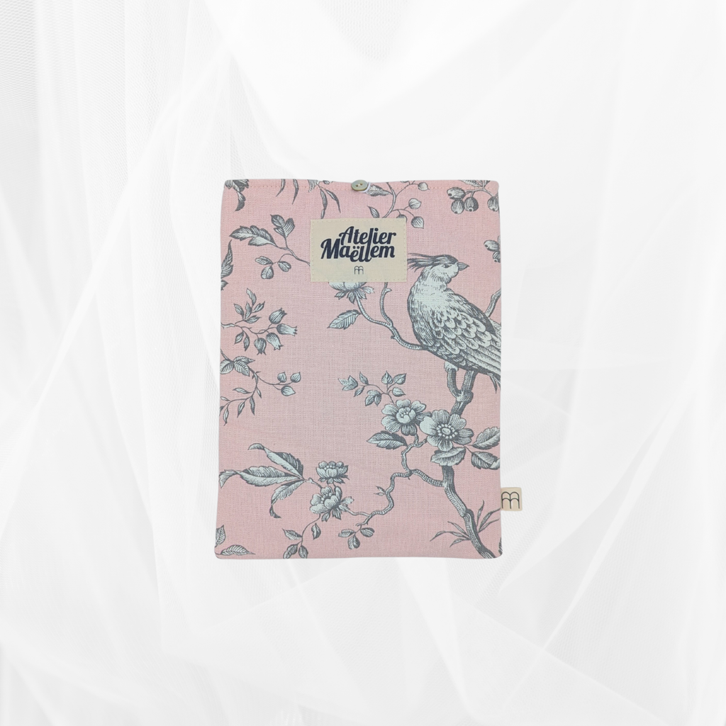 Housse de livre - Petit format - Poétique rose Atelier Maellem