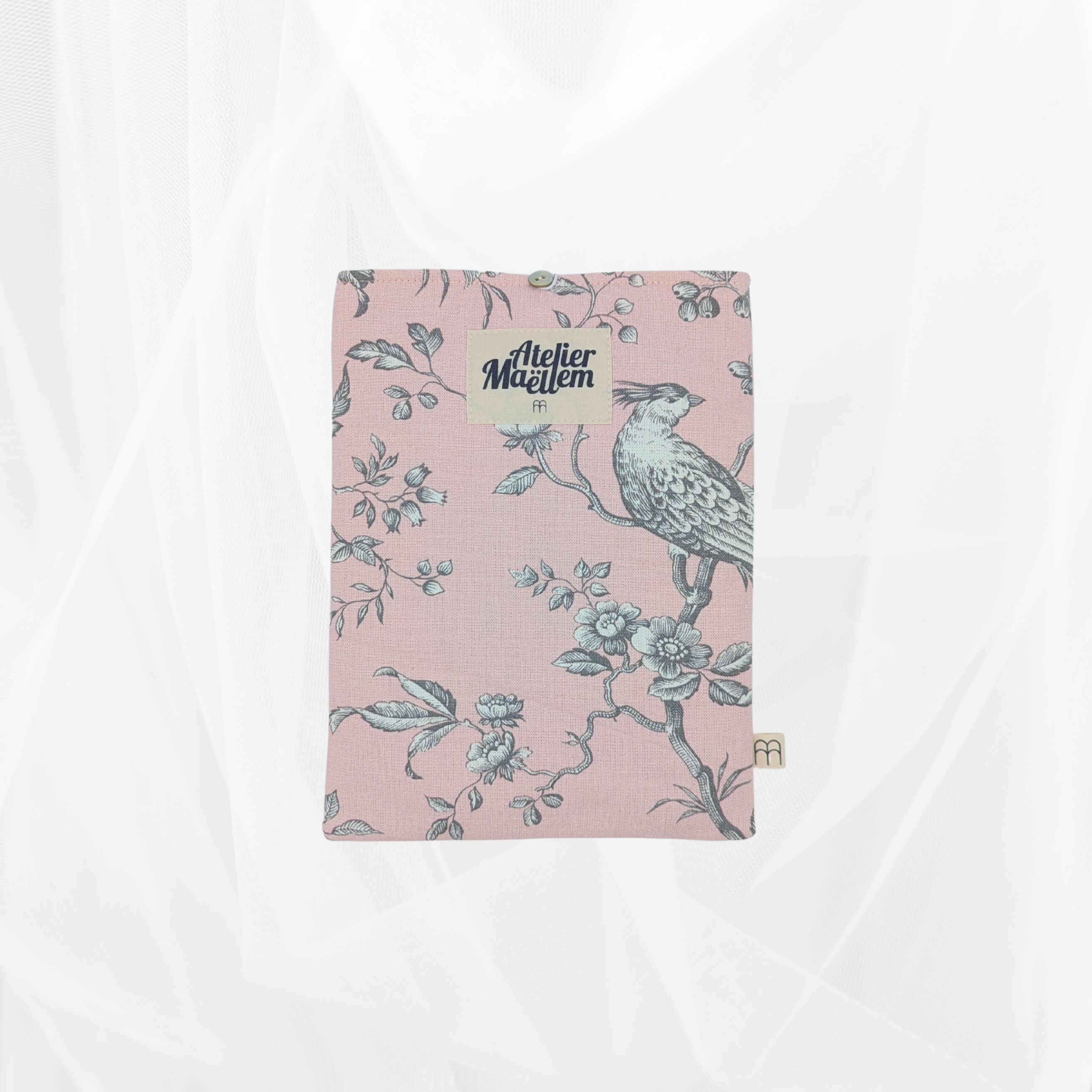 Housse de livre - Petit format - Poétique rose Atelier Maellem