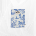 Housse de livre - Petit format - Imprimé toile de Jouy bleue Atelier Maellem