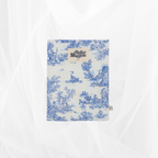 Housse de livre - Petit format - Imprimé toile de Jouy bleue Atelier Maellem