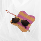 Protège-lunettes en tissu - Vichy imprimé & éponge rayée Atelier Maellem