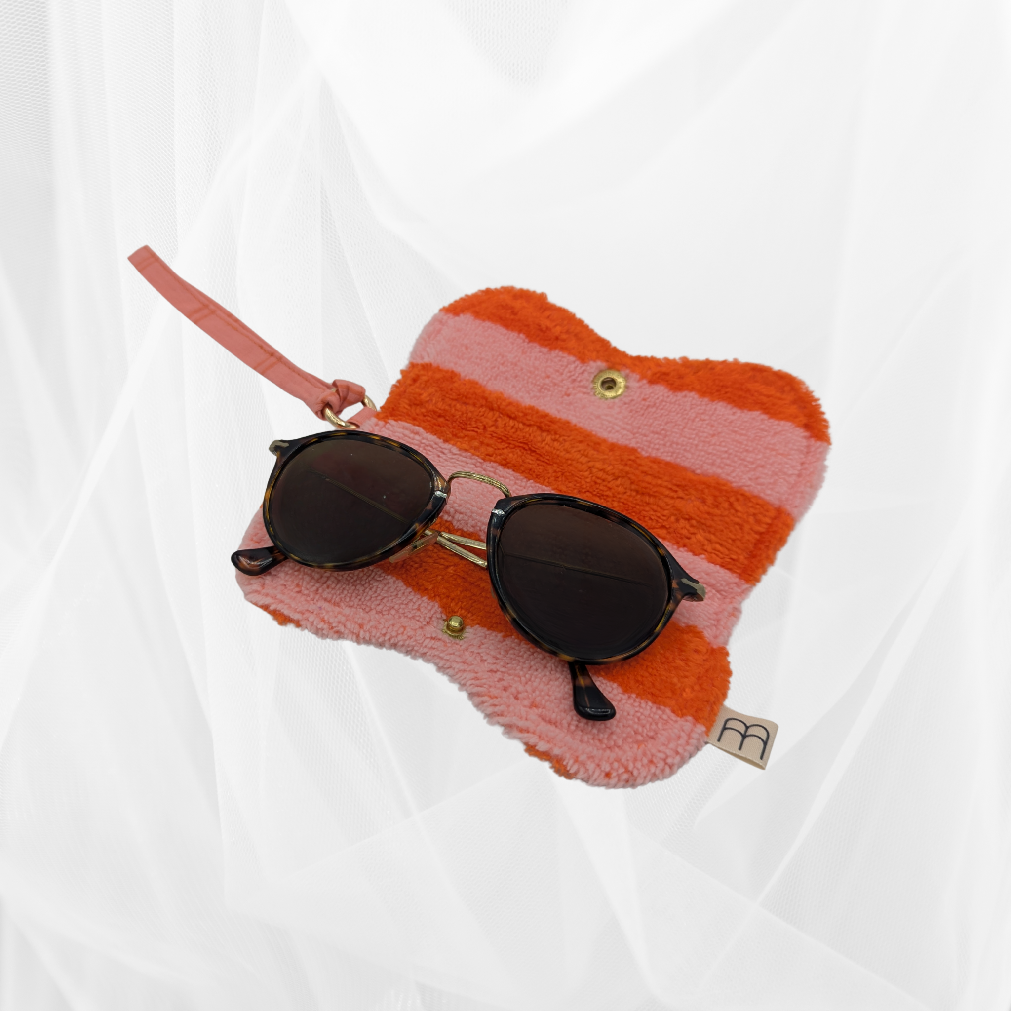 Protège-lunettes en tissu - Imprimé & éponge rayée Atelier Maellem