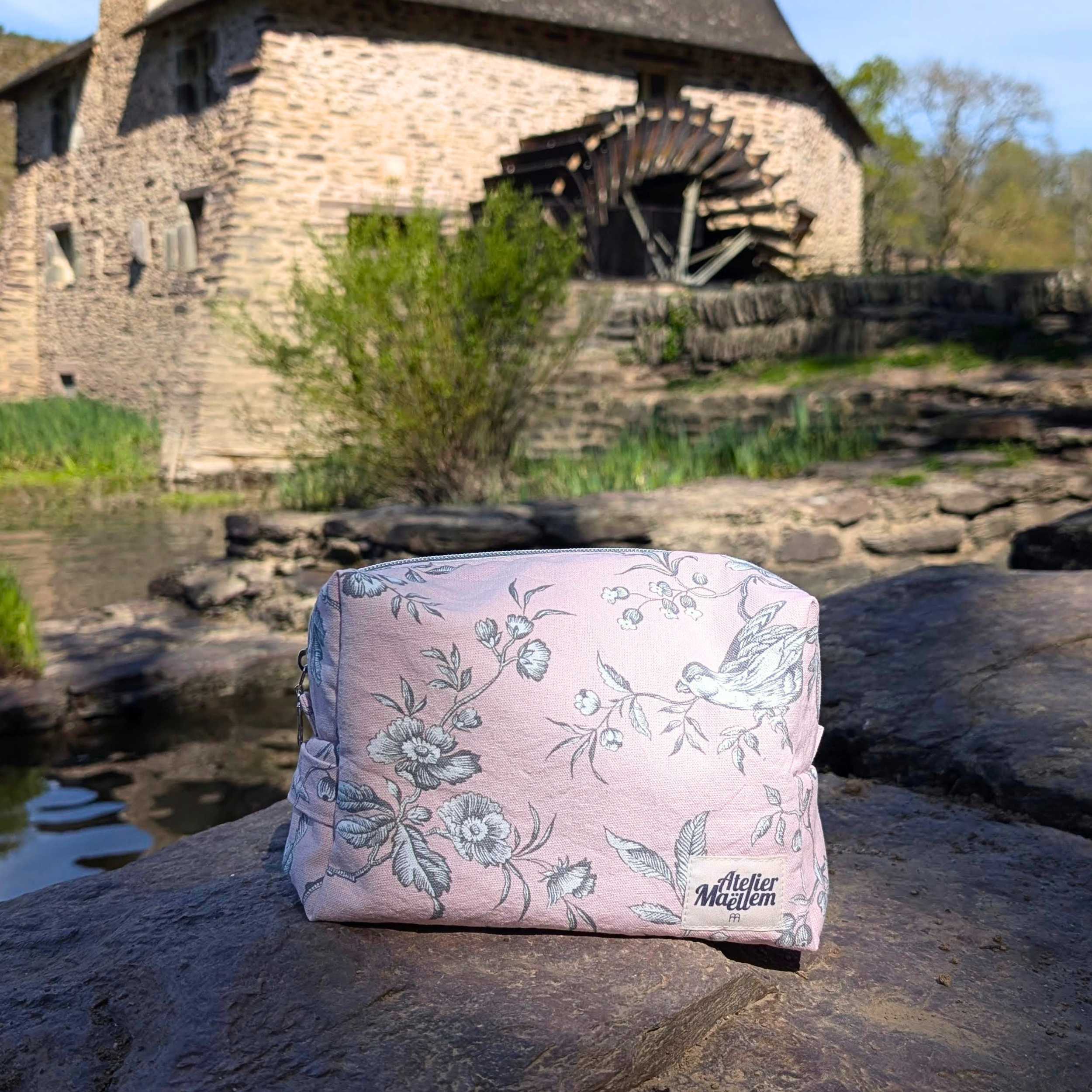 Trousse - Poétique rose Atelier Maellem