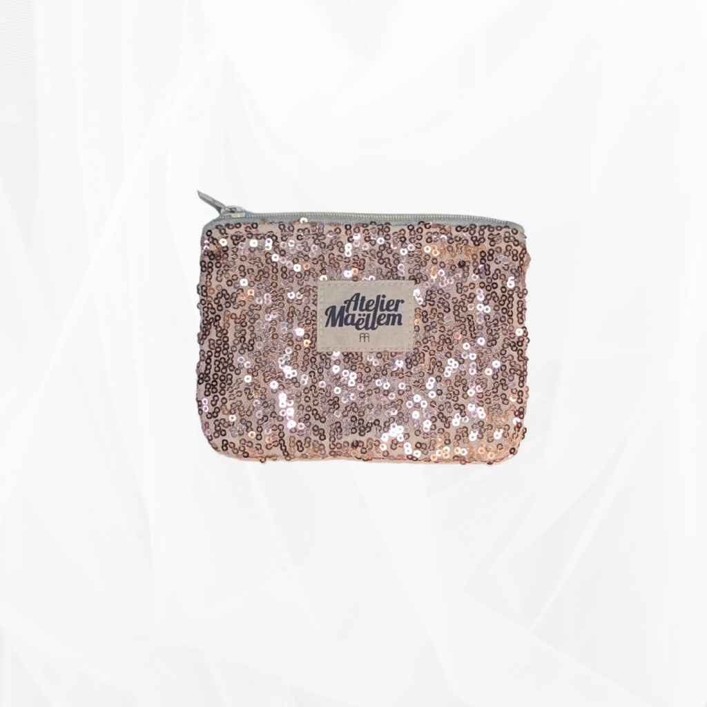 Porte-monnaie - Sequin rose Atelier Maellem