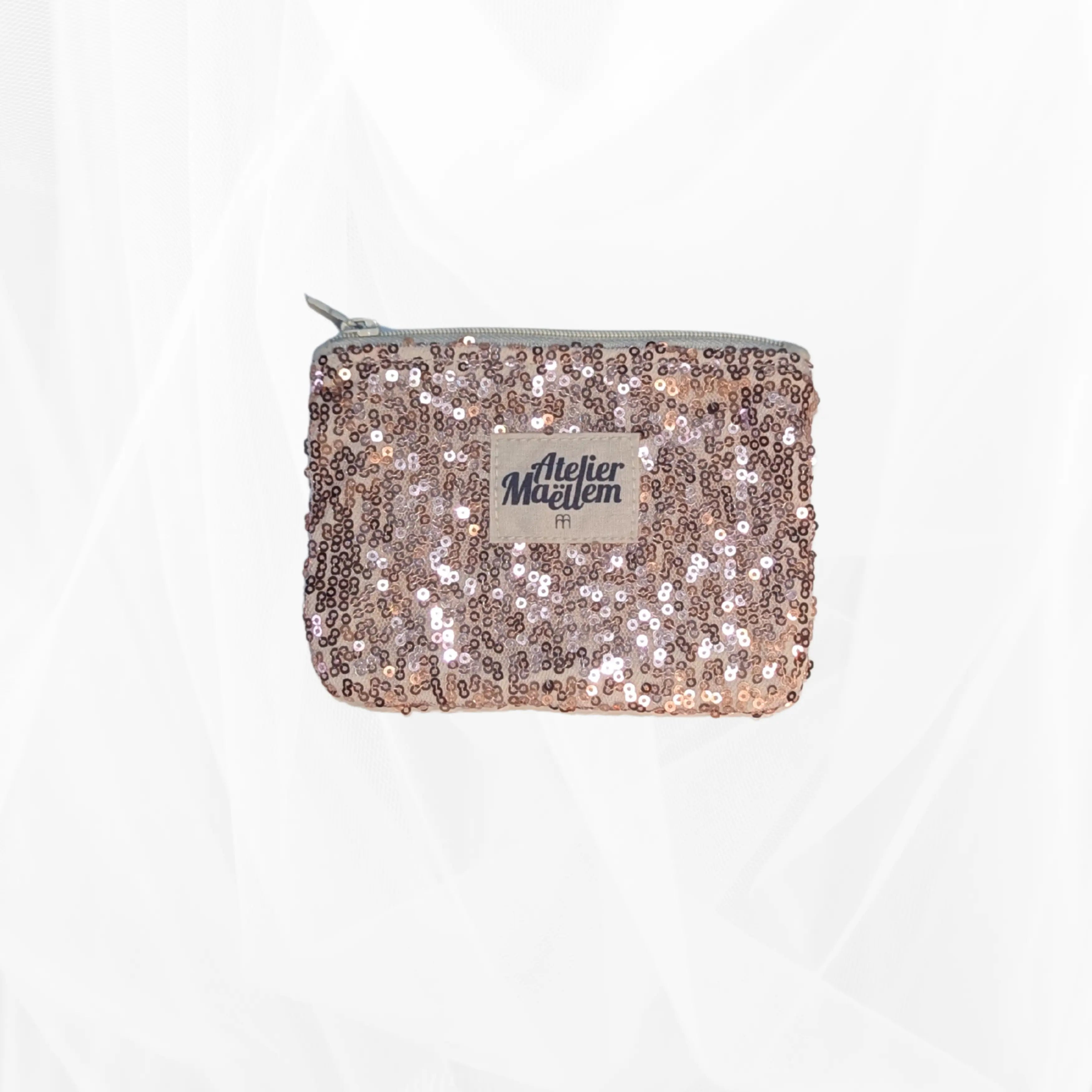 Porte-monnaie - Sequin rose Atelier Maellem