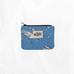 Porte-monnaie - Poétique Bleu -- Atelier Maellem