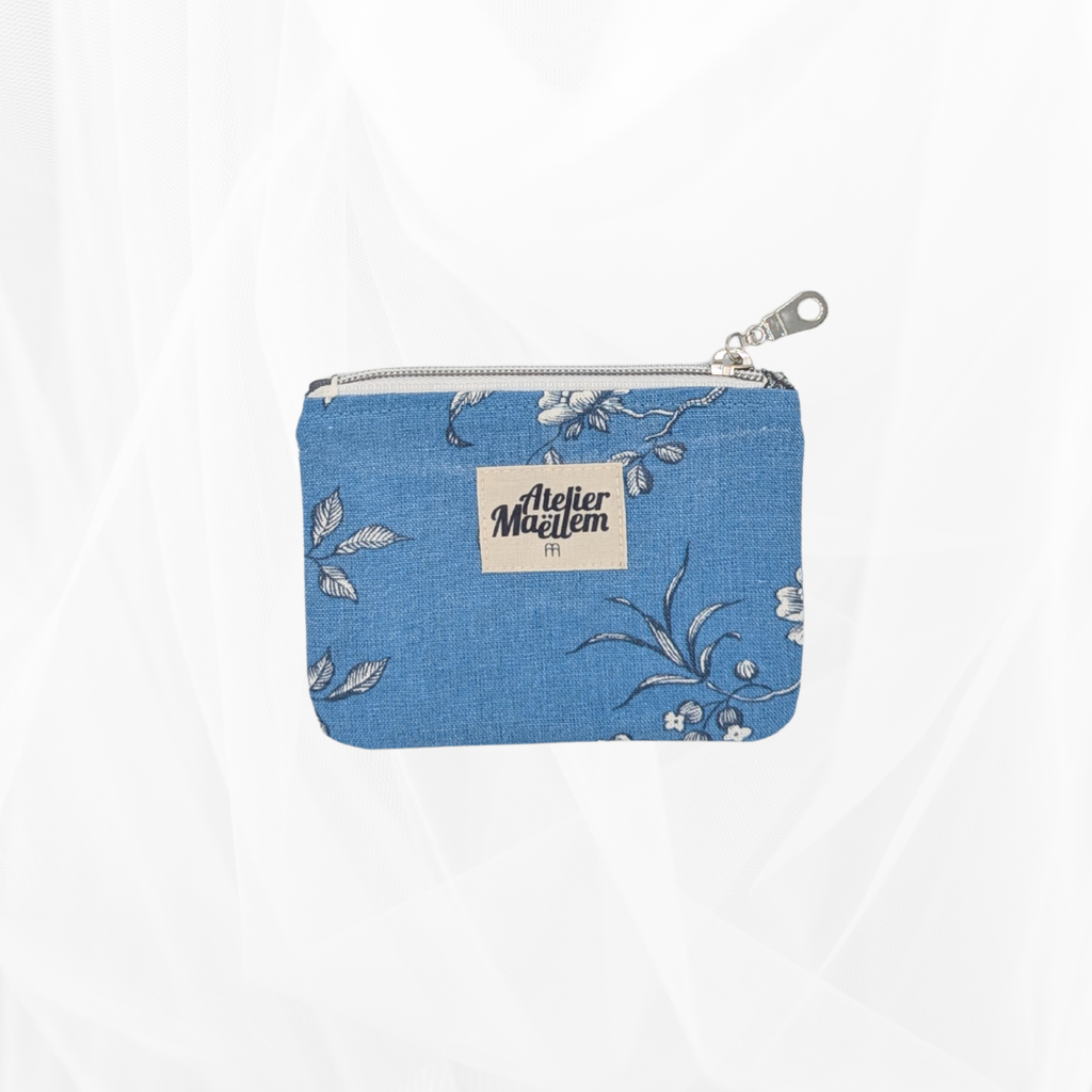 Porte-monnaie - Poétique Bleu - Atelier Maellem