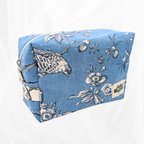 Trousse - Poétique bleu et doublure grise Atelier Maellem