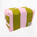 Trousse - Rayure "Vert-rose" 2 Atelier Maellem